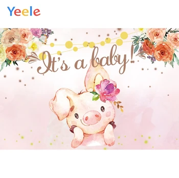 Цветок Свиньи Yeele Customized Baby Child Birthday Party Decoration Фотографические Фоны Для Фотосъемки Фонов Для Фотостудии