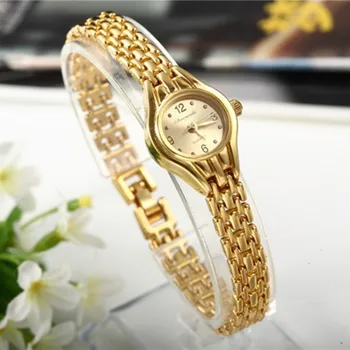 Женские часы-браслет Mujer Golden Relojes, кварцевые часы для отдыха с маленьким циферблатом, Популярные наручные часы, женские элегантные часы