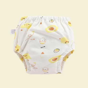 Детские Водонепроницаемые тренировочные штаны для малышей, сменные хлопчатобумажные трусики, многоразовые и стираемые 6 слоев подгузников