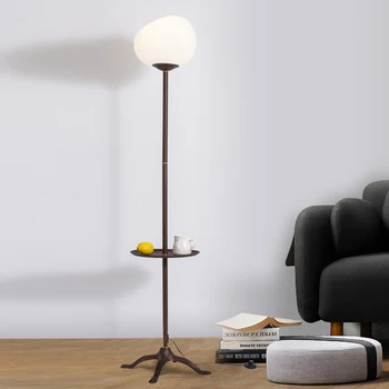 Светодиодный торшер скандинавский диван рядом с гостиной прикроватный столик для спальни встроенный журнальный столик вертикальная настольная лампа