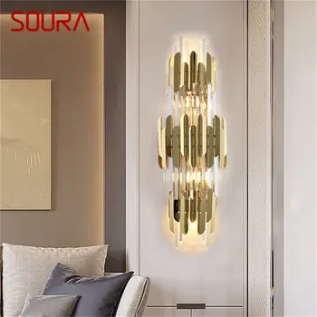 · Настенный светильник SOURA Crystal Современные светодиодные бра для помещений, декоративные светильники для домашней спальни