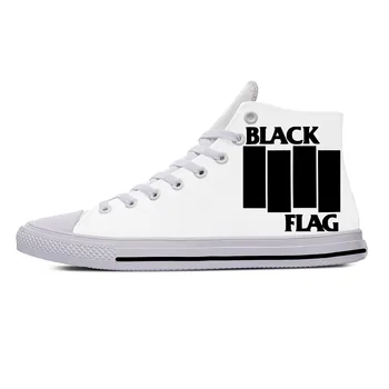Высокие кроссовки BLACK FLAG Rock Band, мужская и женская повседневная обувь для подростков, парусиновые кроссовки для бега, дизайнерская легкая обувь с 3D принтом