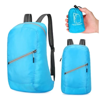 В сложенном виде легкий рюкзак открытый путешествия рюкзак сумка для мужчин женщин мода большой емкости нейлон портативный Рюкзаки Спортивные сумки