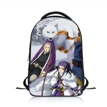 Полноцветный рюкзак с логотипом аниме Golden Kamuy, Студенческая школьная сумка, Новый детский рюкзак для отдыха