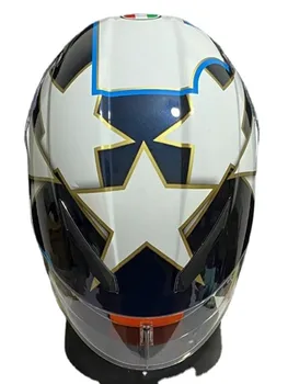 PISTA GPRR Высокопрочный ABS классический полнолицевой шлем, Для мотогонок и шоссейных круизов мотоциклетный защитный шлем