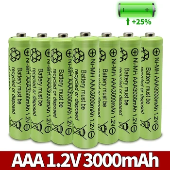 1-20шт AAA 3000mAh 3A 1.2V Ni-MH желтый аккумуляторный элемент для MP3 RC Игрушек светодиодный фонарик фонарик
