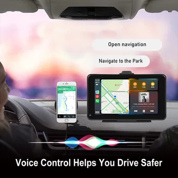 Универсальный 7-дюймовый автомобильный радиоприемник, мультимедийный видеоплеер, беспроводной Carplay и автоматический сенсорный экран Android для Nissan Toyota
