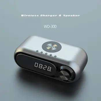 Shaba Bluetooth динамик, USB Беспроводная подставка для зарядки мобильного телефона, радио, TF карта, AUX будильник, дисплей, усиление басов WD-300