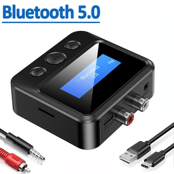 Bluetooth 5,0 Передатчик Приемник EDR Беспроводной Стерео TF карта Hi-Fi Аудио Адаптер USB Ключ 3,5 мм Разъем AUX RCA для Телевизора ПК Автомобиля