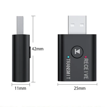 Лучшие предложения 3X2 В 1 Bluetooth 5.0 USB адаптер Передатчик Приемник, для беспроводной мыши Клавиатура Динамик