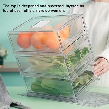 Контейнеры для хранения продуктов в холодильнике Ящик для хранения в холодильнике Органайзер для хранения овощей и фруктов Коробка для консервирования