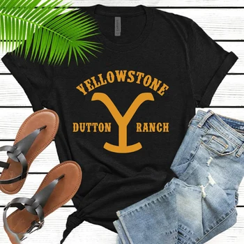 Футболка Yellowstone Dutton Ranch, Футболки Yellowstone Tv Show, Футболка Рип Уилер Бет Даттон, Ретро Ковбойские Рубашки Для Пастушек, Повседневные Топы