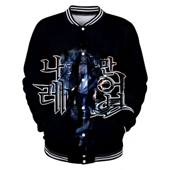 Новая Куртка Solo Leveling 3D Унисекс Спортивный Костюм Бейсбольные Куртки Женщины Мужчины Harajuku Уличная Одежда 2021 Корейского Аниме Плюс Размер