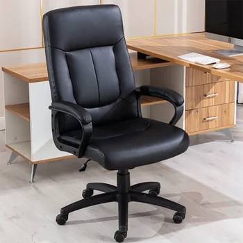 Комфортное Роскошное Современное рабочее кресло Executive с поворотным роликовым подлокотником, Офисное кресло, Кожаная Винтажная мебель для дома Sillas De Playa