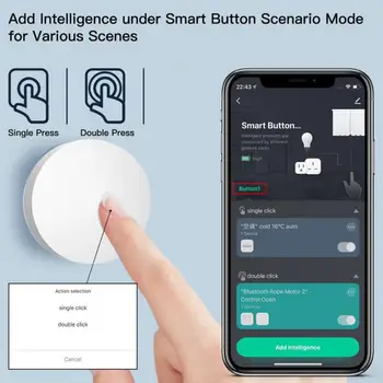 Smart Life Настенный Сценарный Переключатель Smart Home Smart Switch Мультисценарная Связь Zigbee 3.0 Беспроводной Ключевой Контроллер С Батарейным питанием Tuya