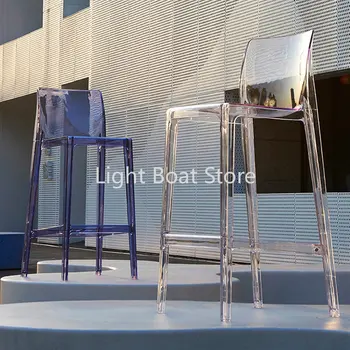 Прозрачные Пластиковые Кухонные Обеденные стулья, Офисные стулья с современным скандинавским акцентом, обеденные стулья для гостиной, мебель для балкона Sandalye