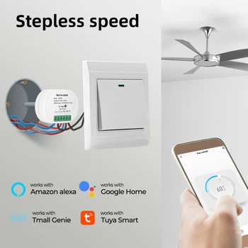 Для голосового управления приложением Smart Life Многофункциональный мини-пульт дистанционного управления с переключателем вентилятора Alexa Google Home Умные интеллектуальные сцены