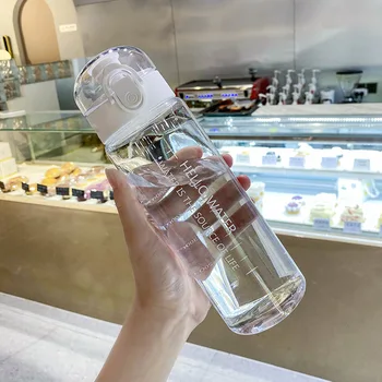 пластиковая бутылка для воды объемом 780 мл, товары для спорта на открытом воздухе, принадлежности для кемпинга, Спортивная бутылка для воды на шнурке, портативная Прозрачная бутылка для воды