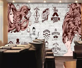 beibehang Пользовательские обои 3d фотообои Европейский тренд прически тематика парикмахерской инструменты обои для домашнего декора papel de parede
