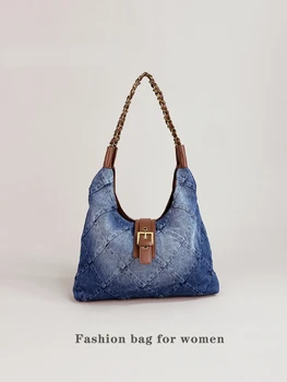Женская ковбойская сумка-тоут, высококачественная модная сумка через плечо для подмышек, большая вместительная легкая роскошная сумка для женщин