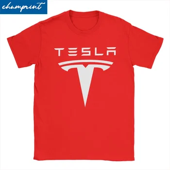 Мужские футболки для автомобилей Tesla Motors, топы из чистого хлопка, забавные футболки с круглым вырезом и коротким рукавом, футболка с принтом