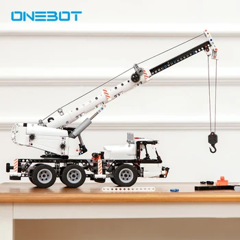 Строительные блоки ONEBOT, Мини-инженерный кран, Робот, развивающие игрушки 