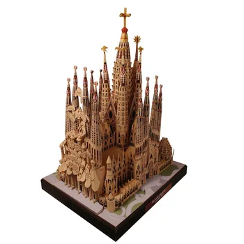 Испанский Собор Святого Семейства 3D Бумажная модель здания Отличный IQ DIY Стерео Оригами ручной работы