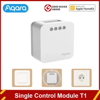 Модуль переключателя Aqara T1 Одноканальный беспроводной релейный контроллер Zigbee 3.0 Smart Control Таймер включения-выключения Работа с Homekit Alexa