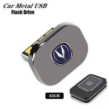 32 ГБ Автомобильный Металлический USB Флэш-Накопитель Pendrive для Changan Cs35 Plus Cs15 Cs55 Plus Cx75 Cs85 Cx70 Hunteus 2023 Автомобильные Аксессуары