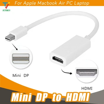 100 шт./лот адаптер Mini DisplayPort DP-HDMI для MacBook Pro Air белый оптом дешево