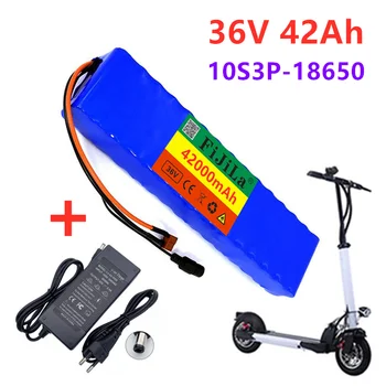 36V 42Ah 10S3P 18650 модифицированный велосипедный электромобиль мотоцикл скутер аккумулятор с 15A BMS литиевым аккумулятором + 42V 2A зарядное устройство