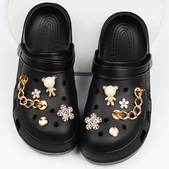 Милый Маленький Медвежонок-брелок для обуви Crocs Charms 10 шт. В упаковке Распродажа обуви Crocs Аксессуары Декор женской обуви Детские Садовые Брелоки для обуви