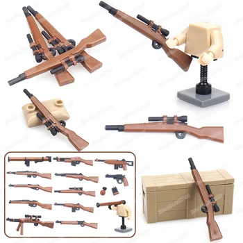Изысканные военные пистолеты M1903 с ручным распылением, Строительный блок, фигурки солдат, оружие, Военная техника, Модель детского подарка, игрушки для мальчиков