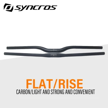 Syncros Carbon Fiber MTB велосипедный Руль С Обратной разверткой 6/15 градусов Диаметр 31,8 мм Длина 680/700/720/740 мм Руль для Горного велосипеда