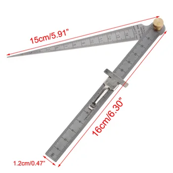 Проверка Отверстия Линейки Глубины Датчика Щупа Конусности Заварки Нержавеющей Стали Для Измерительного Инструмента 150 мм