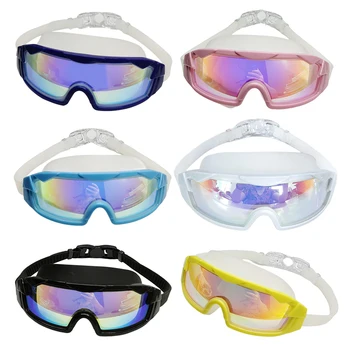 Детские очки для плавания при близорукости с гальваническим покрытием, очки для плавания, очки для бассейна, оптические очки для водных видов спорта с защитой от запотевания, Водонепроницаемый силикон