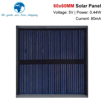 1 шт. 60 мм солнечная панель 5,5 В 80 ма 0,44 Вт Мини Солнечная система DIY для зарядных устройств для мобильных телефонов