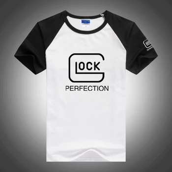 Летняя футболка Glock Perfection Shooting 2023, Мужская Повседневная хлопковая футболка с круглым воротом, приталенный Реглан высокого качества, топы с короткими рукавами.