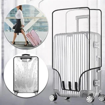 Полностью Прозрачная Защитная крышка для багажа, Водонепроницаемая Тележка из ПВХ, чехол для чемодана, Пылезащитный Защитный чехол для путешествий