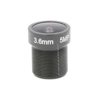 Объектив 3,6 мм, широкоугольный объектив с разрешением 5,0 мегапикселей 75 градусов, инфракрасный объектив ночного видения MTV M12 x 0,5 Mount для камеры видеонаблюдения