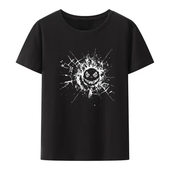 Nightmare Mirror, футболка с забавным принтом, блузка, крутая Camisa Roupas Masculinas, удобные футболки с графическим рисунком, топы уличной моды с круглым вырезом