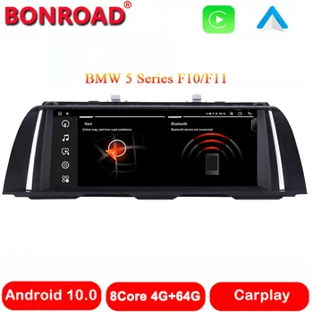 Bonroad RAM 4G ROM 64G Автомобильный Android Мультимедийный Плеер Радио для BMW 5 Серии F10 F11 Carplay Bluetooth GPS 2Din Экран Головного Устройства