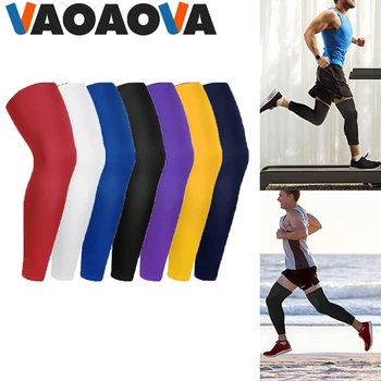 1 пара спортивных компрессионных рукавов для ног для мужчин и женщин, длинные рукава до колен для бега, баскетбола, футбола, волейбола, велоспорта