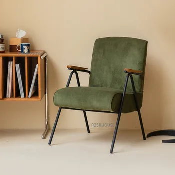 Скандинавский односпальный диван-кресло Для маленькой квартиры, стул для гостиной, Спальня для отдыха, Легкий роскошный диван, Средневековая мебель, кресло для отдыха
