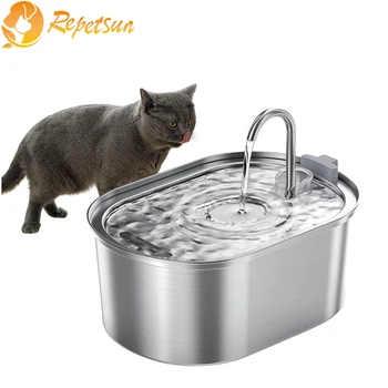 Умный дозатор воды для кошек и собак объемом 3,2 л С краном, Автоматическая поилка для домашних животных из нержавеющей стали, Фильтр, Датчик движения, Чаши для фонтанов