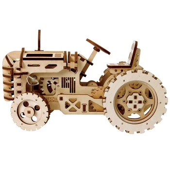 Robotime DIY Подвижные механические модели от Clockwork Wooden Toys, подарки, трактор LK401 для дропшиппинга