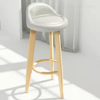 Современный простой барный стул, барный стул, барный стул, стул на стойке регистрации, домашний барный стул, высокий стул