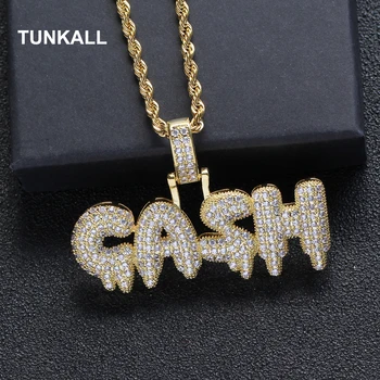 Ожерелье TUNKALL Iced out Мужские подвески Mirco Pave С зубцами, украшения в стиле хип-хоп CN189