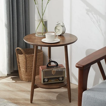 Журнальные столики из европейского дерева, простой современный диван, приставной столик для хранения, Небольшой боковой шкаф, Угловой столик Mesinha Home Furnitures HY