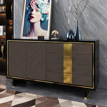 Легкий роскошный американский буфет встроенный современный минималистичный шкаф для хранения в гостиной, на домашней кухне, боковой шкаф